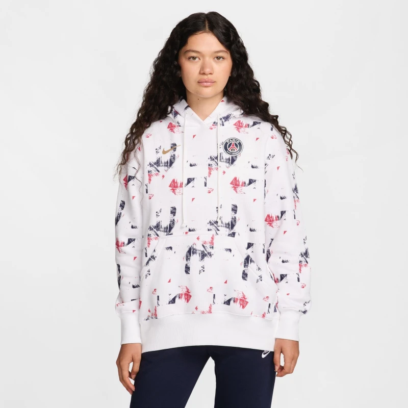 Image of Nike Paris Saint Germain PHNX Hoodie Adults - White White S