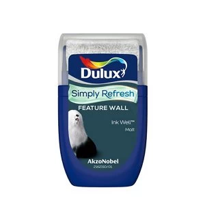 Image of Dulux Simply Refresh Feature Wall Ink Well Matt Emulsion Paint 30ml