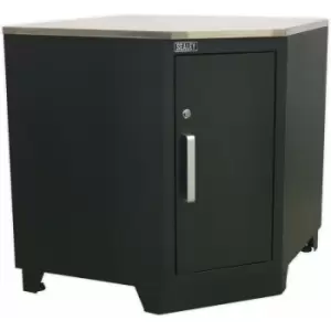 Image of 930mm Heavy Duty Modular Corner Floor Cabinet - Adjustable Shelf - Locking