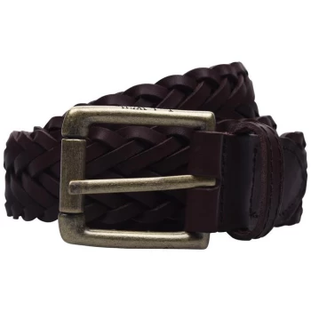 Image of Jack Wills Egerton Leather Weaved Belt - Brown