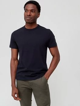 Image of Tommy Hilfiger Recycled Cotton Sleeve Badge T-Shirt - Desert Sky, Desert Sky, Size S, Men