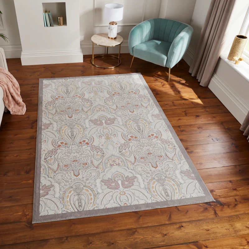 Image of Laurence Llewelyn-Bowen Damask Rug Pearl