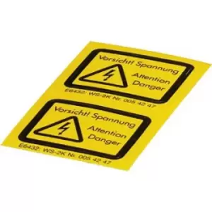 Image of Combo caution sign Achtung Self-adhesive film 10 pc(s)
