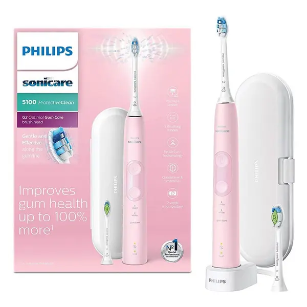 Image of Philips Sonicare ProtectiveClean 5100 HX6856/10 Sonic Pink Electric Toothbrush