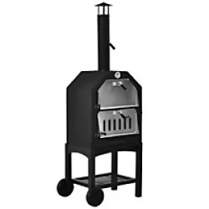 Image of Outsunny Charcoal BBQ 846-051 Stainless Steel, ABS Black