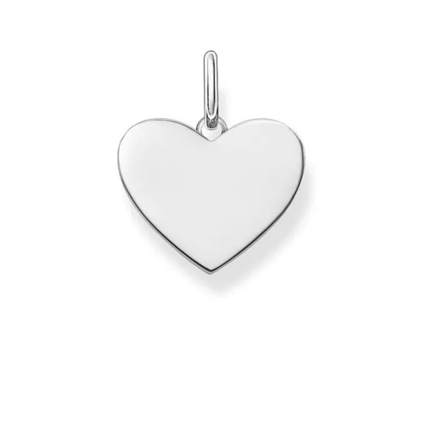 Image of Thomas Sabo Sterling Silver Heart Pendant LBPE0002-001-12