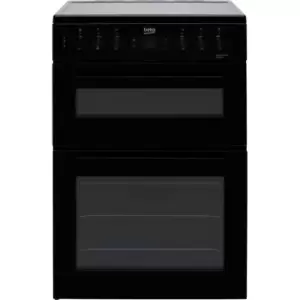 Image of Beko KTC613K Electric Cooker with Ceramic Hob - Black - A Rated