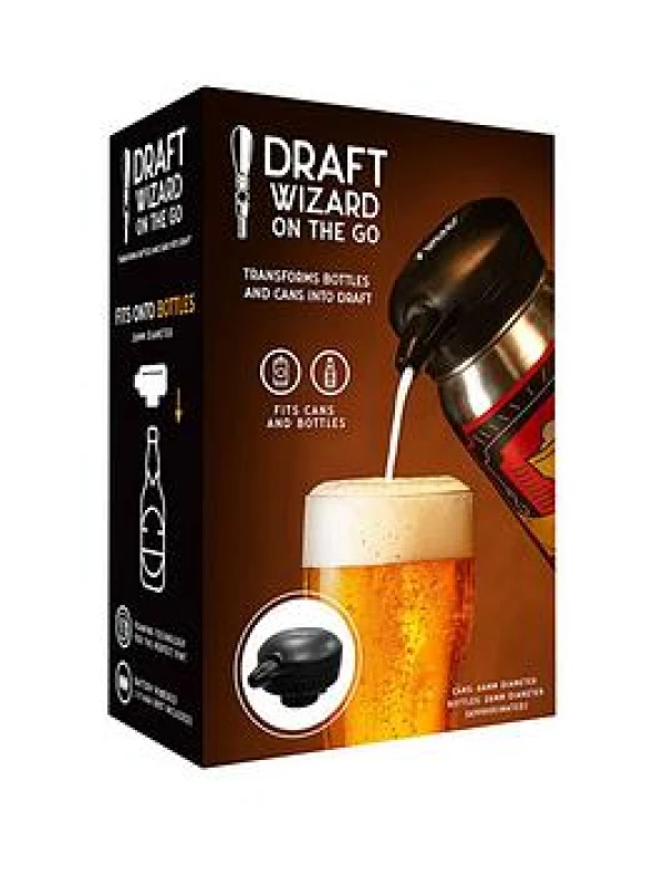 Image of Menkind Draught Wizard Co Portable Pourer - Spill-resistant Wonder!, Black 127084