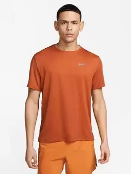 Image of Nike Run Miler T-Shirt - Brown, Size XL, Men