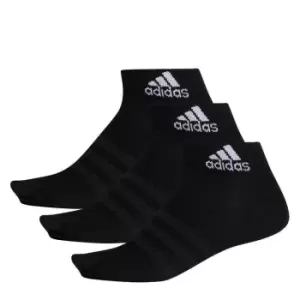 Image of adidas Ankle Socks 3 Pack Womens - Black