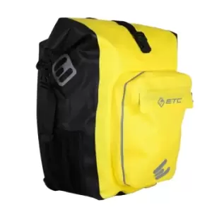 Image of ETC Arid Waterproof Roll top Pannier 27L Black Yellow