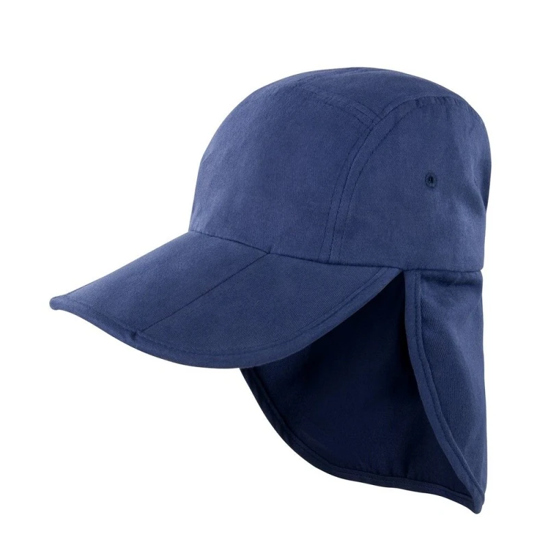 Image of Result Legionnaires Fold Up Cap in Navy Navy Unisex One Size