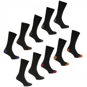 Image of Lee Cooper 10 Pack Socks Mens - Black