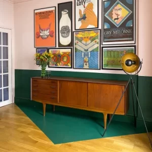 Image of Morpho Tripod Floor Lamp with Gold Inner Shade