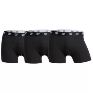 Image of Cristiano Ronaldo 3 Pack Cotton Trunks Mens - Black