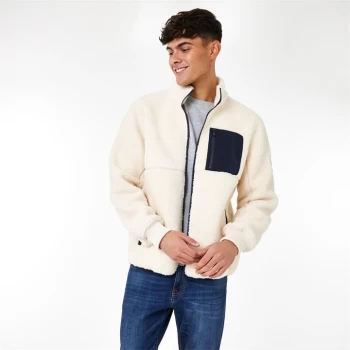 Image of Jack Wills Sherpa Zip Fleece - Ecru
