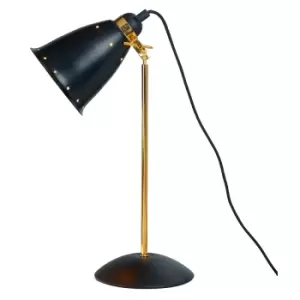 Image of Village At Home Kafe Deluxe Desk Lamp - Black/Gold