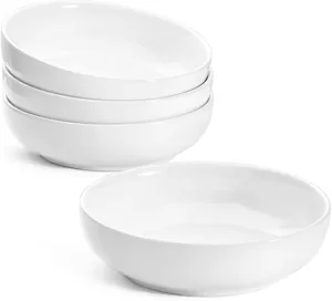 Image of Waterside Set Of 4 Large Rimmed Pasta Bowls