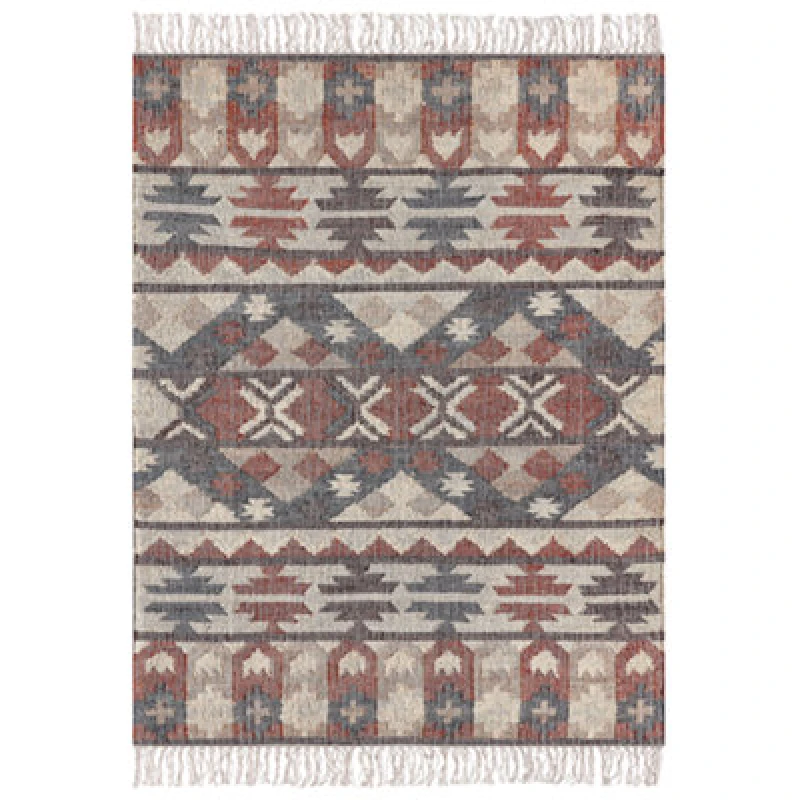 Image of Beliani Rug Kalfa Multicolour 140 X 200 Cm Jute