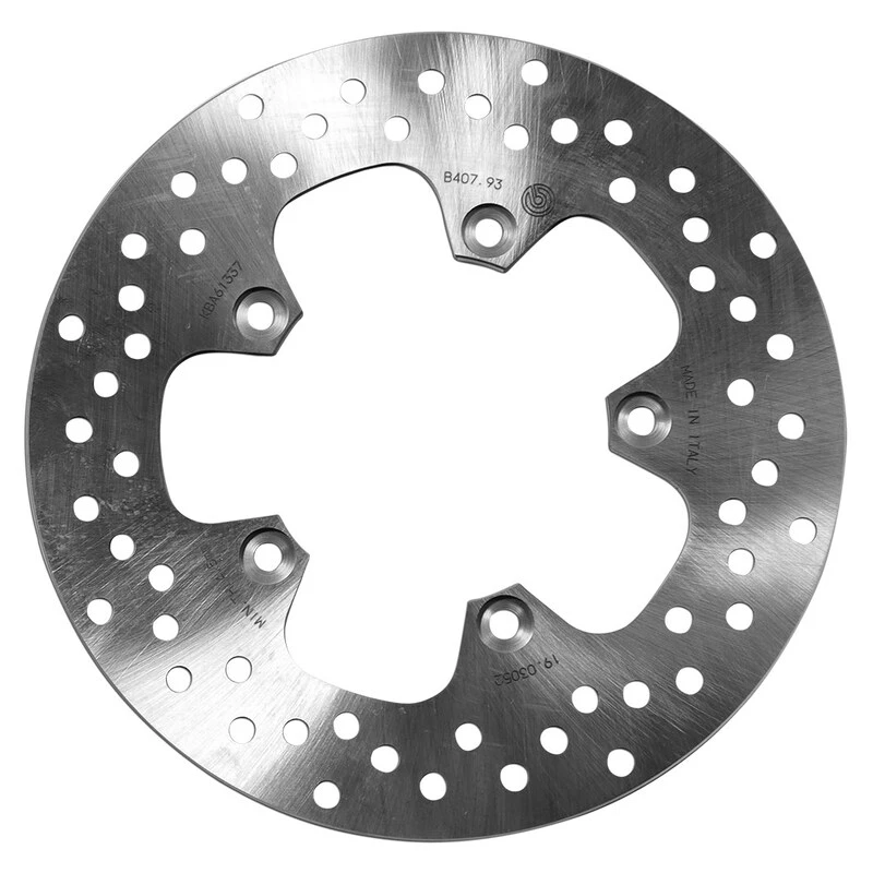 Image of BREMBO 68B40793 Brake disc PRIME - Serie-Oro - Fixed Disc Rear, Perforated Brake Disc (82)
