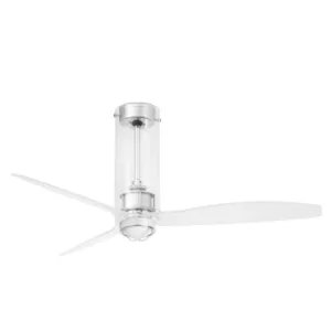 Image of Tube LED Transparent Ceiling Fan with DC Motor, 3000K