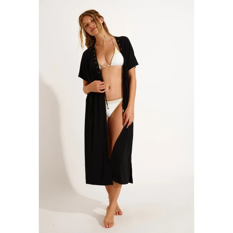 Image of banana moon Womens Kimono Banana Moon Luana Altabeach Noir Female L/XL