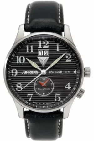 Image of Mens Junkers Iron Annie JU52 Dual Time Watch 6640-2