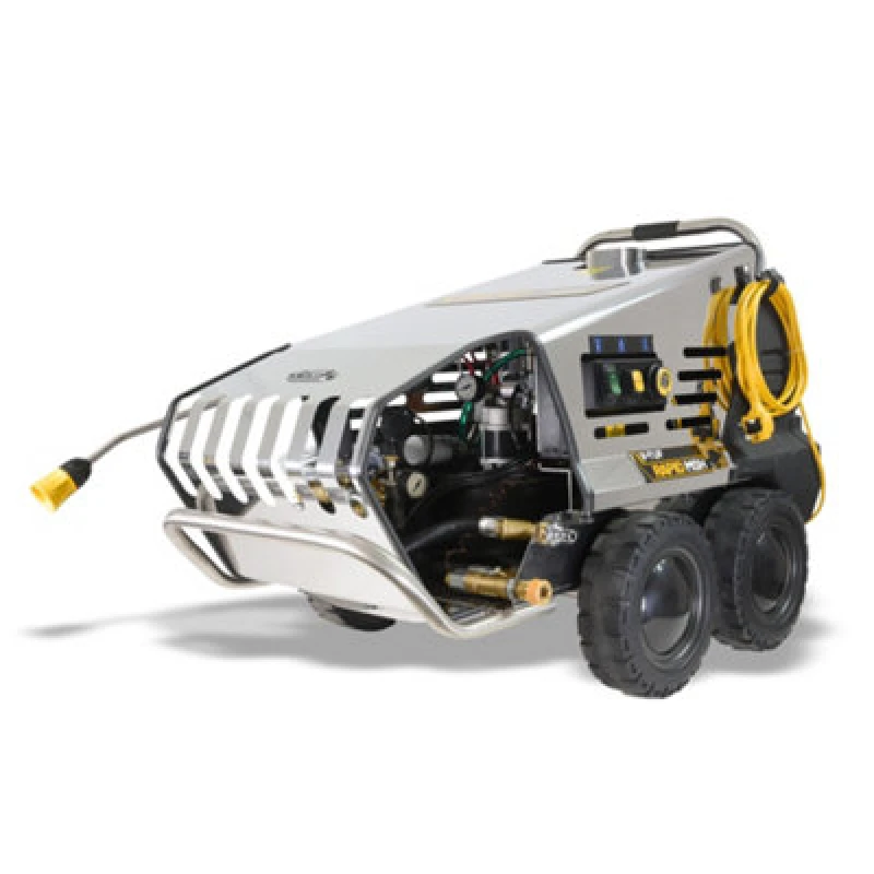 Image of V-Tuf Rapid Msh 240V Professional Hot Water Industrial Mobile Pressure Washer - 120Bar, 9L/min