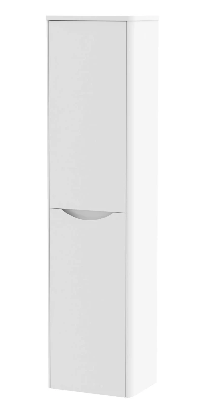 Image of Balterley Bathroom Wall Hung 2 Door Tall Unit, Satin White, 356mm in White White Unisex