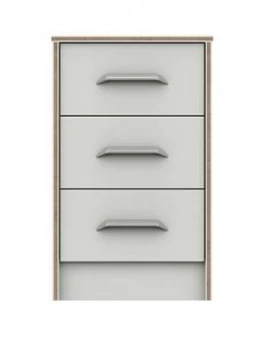 Image of Brianne Ready Assembled 3 Drawer Bedside Chest