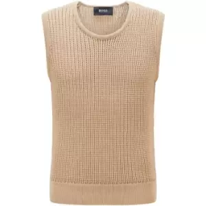 Image of Boss Hedin Chunky Knit Tank Top - Brown