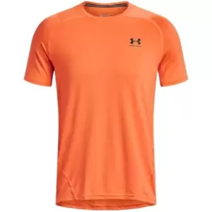 Image of Under Armour HeatGear Armour Fitted Short Sleeve Training Top Mens - Orange
