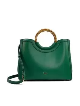 Image of Dune London Distinguish Bamboo Handle Shopper - Green, Women