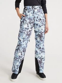 Image of Superdry Ski Luxe Snow Pant - Frosted Blue Ice, Blue, Size 8, Women