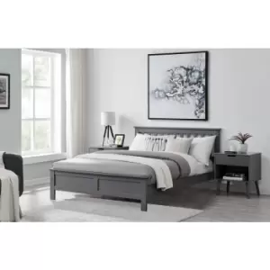 Image of Azure Modern Grey Solid Pine Double Bed