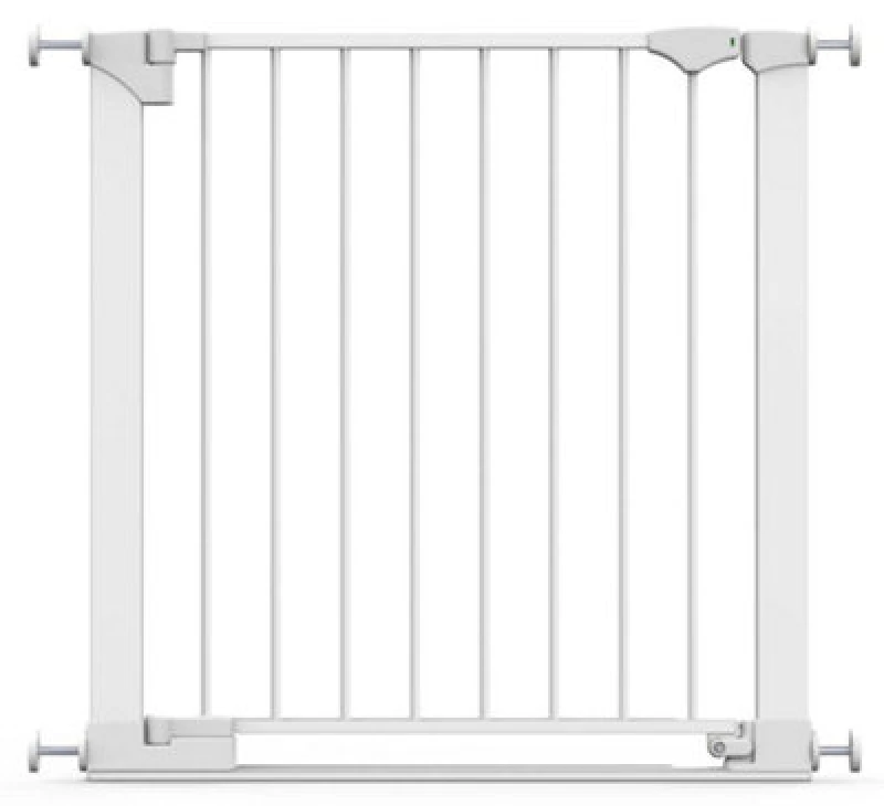 Image of Safetots Safestep Gate, White, 75Cm - 82Cm, Extra Low Walkthrough, Pressure Fit Safety Gate, Baby Gate For Stairs And Doors