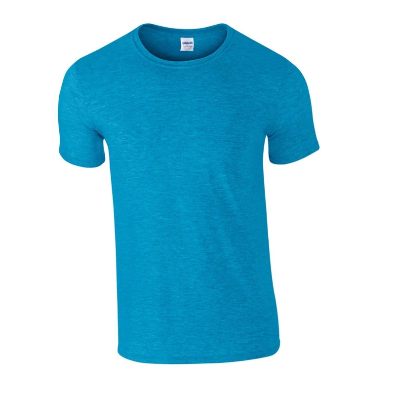 Image of Gildan Mens Plain Grey T-Shirt in Baby Blue Size: Small Baby Blue Male S