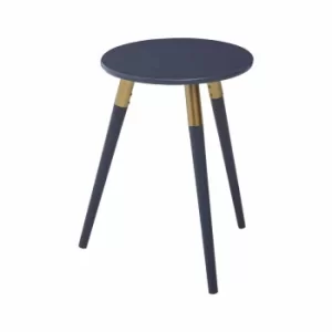 Image of Interiors by PH Mid-Century Side Table with Gold Trim, Grey