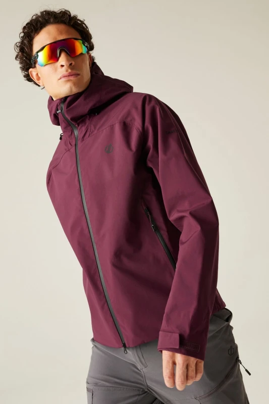 Image of Dare 2b Dare 2b Men Roving Waterproof Breathable Mountain Shell in Purple Size: Medium Purple M Male 5063516173748