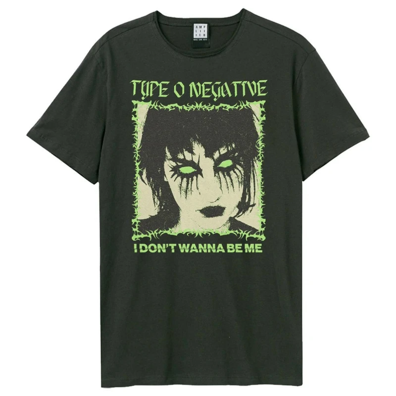 Image of Amplified Amplified Men I Don't Wanna Be Me Type O Negative T-Shirt in Charcoal Size: Small Charcoal S Male 5063470091119