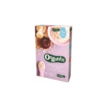 Image of Banana & Plum Porridge 7m+ - 200g x 4 - 77816 - Organix