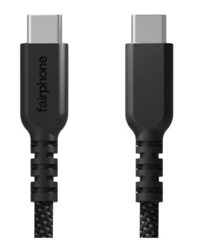 Image of Fairphone Fairphone ACCABL-5CC-WW1 USB cable 1m USB C Black ACCABL-5CC-WW1