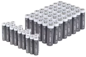 Image of Maplin Extra Long Life High Performance Alkaline Batteries 48x AA+ 24x AAA