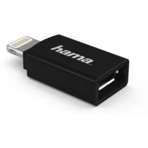 Image of Hama Micro USB Adapter to Apple Lightning Plug, MFI, black