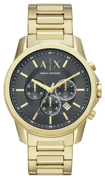 Image of Armani Exchange Mens Gold Strap Grey Dial Bracelet Watch