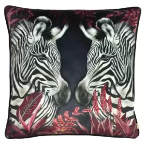 Image of Zinara Twin Zebras Cushion Black