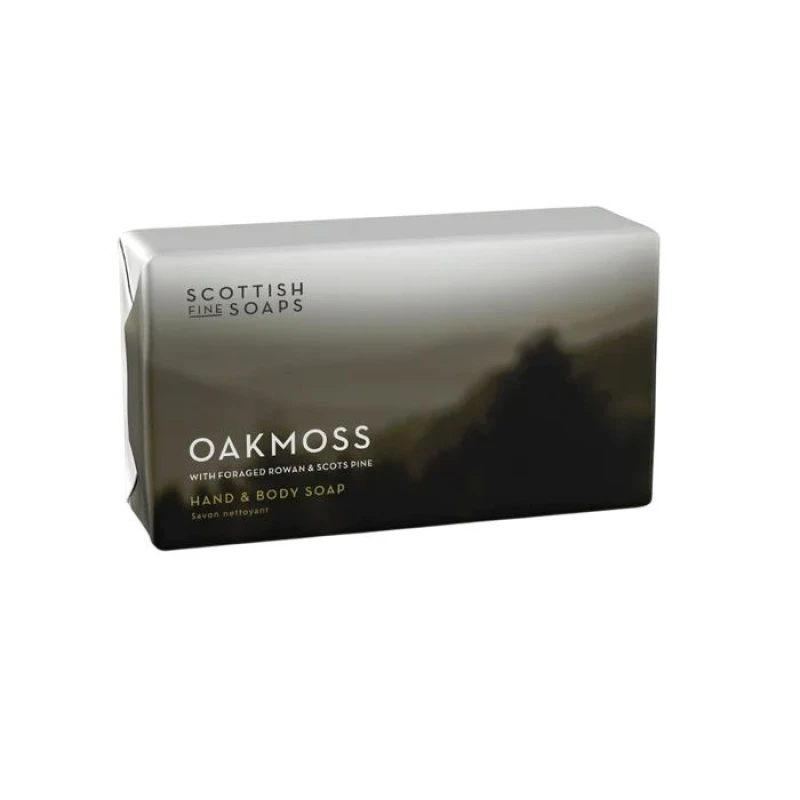 Image of Scottish Fine Soaps Scottish Fine Soaps Oakmoss Hand & Body Bar 220g in White White One Size Unisex 5016365100786