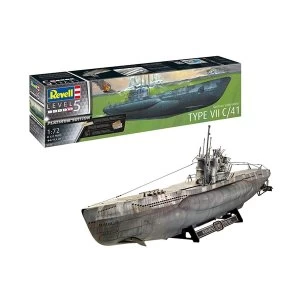 Image of German Submarine Type VII C/41 Platinum Edition Level 5 Revell 1:72 Revell Model Kit