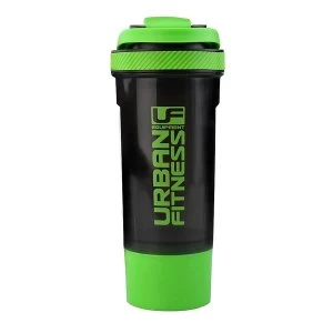 Image of Urban Fitness 2in1 Protein Shaker 700ml Black/Green