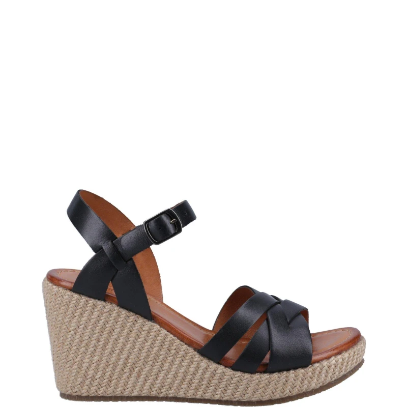 Image of Hush Puppies 'Phoebe' Heeled Sandals Black